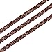 PH PandaHall 5.5 Yard 3mm Round Folded Bolo PU Braided Leather Cord Bolo Tie for Necklace Bracelet Jewelry Making Brown