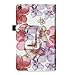 Fintie Folio Case for Amazon Fire HD 8 (2016 6th Generation), Slim Fit Premium Vegan Leather Standing Cover Auto Wake/Sleep for Fire HD 8 Tablet (2016 6th Gen Only), Floral Purple