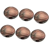 6本ギターチューニングペグチューナーマシンヘッド交換用ノブコーヒー - コーヒー色1, 17x15mm