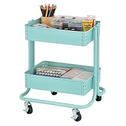 ECR4Kids 2-Tier Metal Rolling Utility Cart - Under