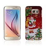 Samsung Galaxy S6 Christmas Case Cover,Hard PC Piece Shell Slim Cover Protective Case for Samsung Galaxy S6 Christmas Tree Stars Winter Holidays Santa Claus Socks (santa claus A)