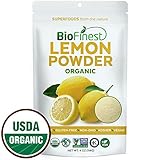 Biofinest Lemon Powder - 100% Pure Antioxidants Superfood - USDA Certified Organic Kosher Vegan Raw Non-GMO- Boost Digestion Weight Loss - Fresh Fruit for Smoothie Beverage (4 oz Resealable Bag)