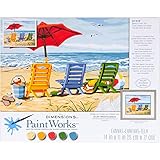 Dimensions Beach Chair Trio Paint by Numbers for Adults, 14'' W x 11'' L
