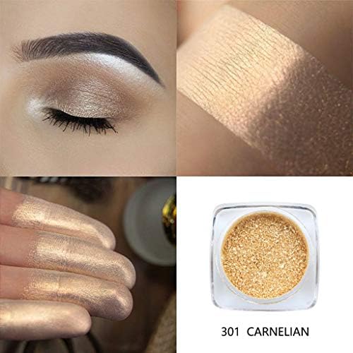 fasloyu PHOERA Glitter Eye Shadow Powder Palette Single Shimmer Pigmented Matte Eyeshadow Cosmetic Highlighter Makeup (A)