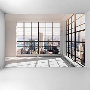 Wall Mural 3D Cityscape Removable Wallpaper Wall Sticker for Bedroom Living Room - 66x96 inches