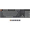 Keychron K10 Wireless Mechanical Gaming Keyboard, 104 Keys Full Size Gateron G Pro Brown Switch, White LED Backlight Rechargeable USB-C Wired Bluetooth Professional Office Keyboard for Mac/Windows