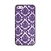 ABC Carved Damask Vintage Pattern Matte Hard Case Cover For iPhone 6 4.7 Inch (Purple)