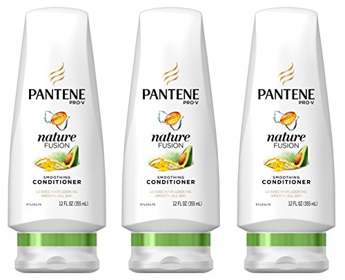 Pantene Pro-V Nature Fusion Smoothing Conditioner with Avocado Oil, 12 FL OZ (Pack of 3)