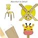iPlay, iLearn 10 Inch Kids Solid Hard Wood Animal Chair, Stackable Wooden Finished, Preschool, Daycare, Bedroom, Playroom, Nursery Seat, Giraffe Furniture Stool for Toddlers, Children, Boys, Girls