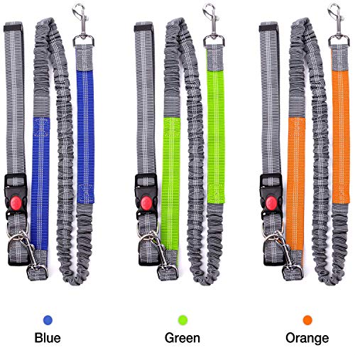 YIHATA Hand Free Hands Dog Leash 6FT Bungee Running Leashes for Dogs Reflective Backpacking Waist Belt Adjustable Biking Rugged Woaat Collar Halti Muzzle Night, Ideal for Small, Medium, Large Dogs - Thumbnail 6