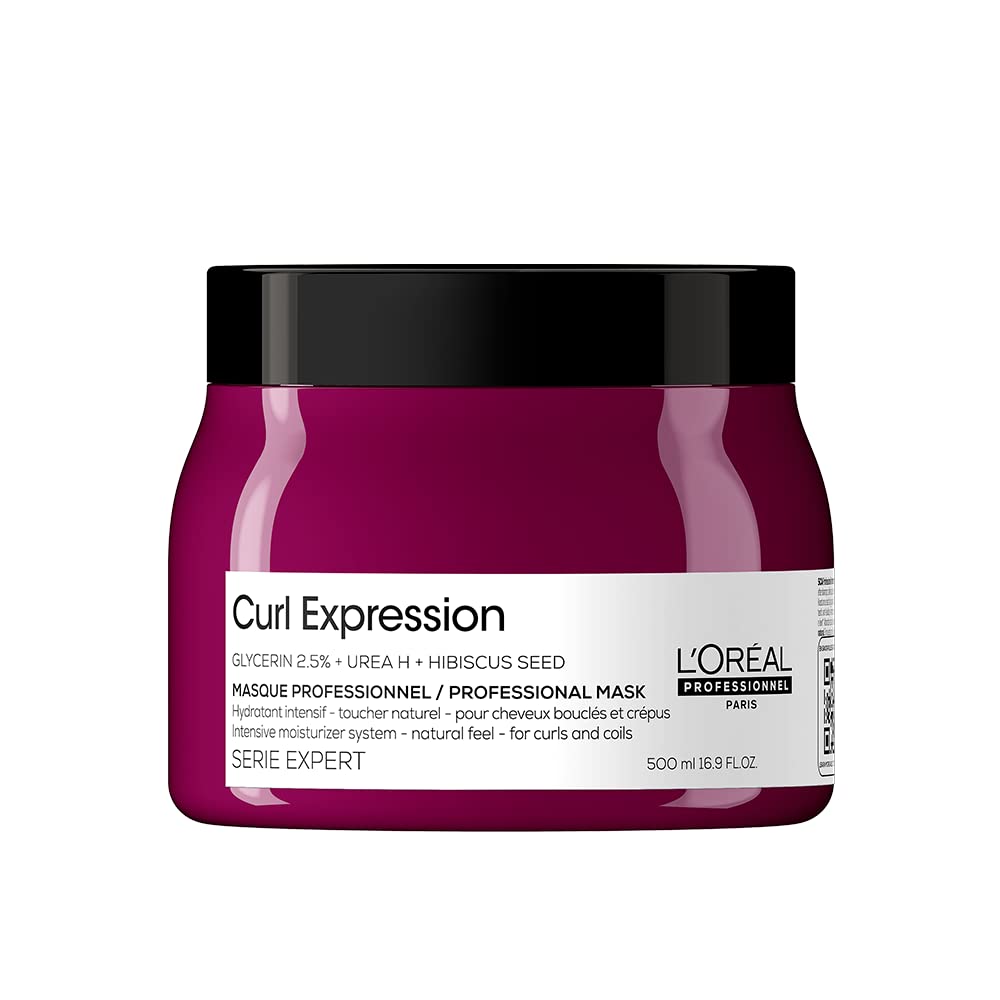 L'ORÉAL PROFESSIONNEL Paris 913-69179 Curl Expression Professional Mask 500 ml for Adults, Made for Healthy-Looking Hair Care and Styling, 500 ml, Professional