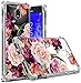 Osophter Compatible with Samsung Galaxy J7 2018 Flower Case,Samsung J7 Refine Floral Case Shock-Absorption Flexible TPU Rubber Soft Silicone Galaxy J7 Star (Clear Flower)