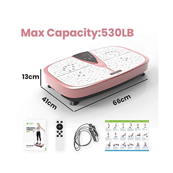 H-XH-Vibration-Plate-4d-Vibration-Fitness-Trainer-bluetooth-Speaker-RemoteWhole-Body-Exercise-Machine-5-Programs-Massage-Fitness-Platform-330-Lbs H-XH Vibration Plate 4d, Vibration Fitness Trainer +bluetooth Speaker+ Remote,Whole Body Exercise Machine 5 Programs Massage Fitness Platform 330 Lbs