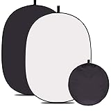 5X3.3 ft (1.5mX1m) 2 in 1 Cotton Muslin Black White