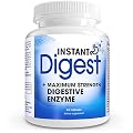 Instant Digest - COMPLETE Triple Strength Activated Digestive Enzymes blend of Protease, Aspergillopepsin, Hemicellulase, Amylase, Lipase, Lactase, Cellulase, Glucoamylase, Bromelain, Invertase, Alpha Galactosidase, Papain, Pectinase, Xylanase, Peptidase,