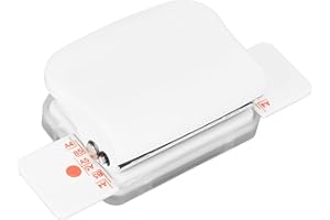 YAOGOHUA Binding Machines, Mini Manual Multipurpose 6 Holes Cinch Book Binding Machine, Coil Binding Machine for Home Office(White)