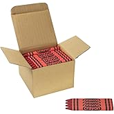 Lucky Art Crayonology Red Crayons Bulk - 80 Count Regular Size Single Color Crayon Refill Bulk, Non-Toxic Art Supplies for Teachers, Classrooms and School Projects