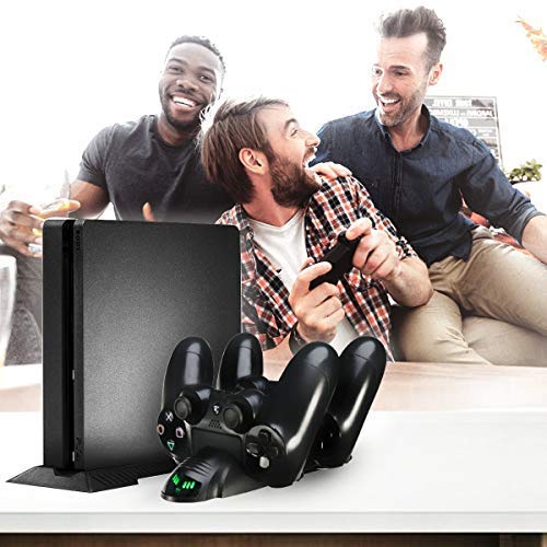 Anewish Playstation 4 Charging Station PS4 Controller Charger LED Indicator Sony Playstation 4 PS4/PS4 Pro/PS4 Slim Controller PS4 Charging Dock