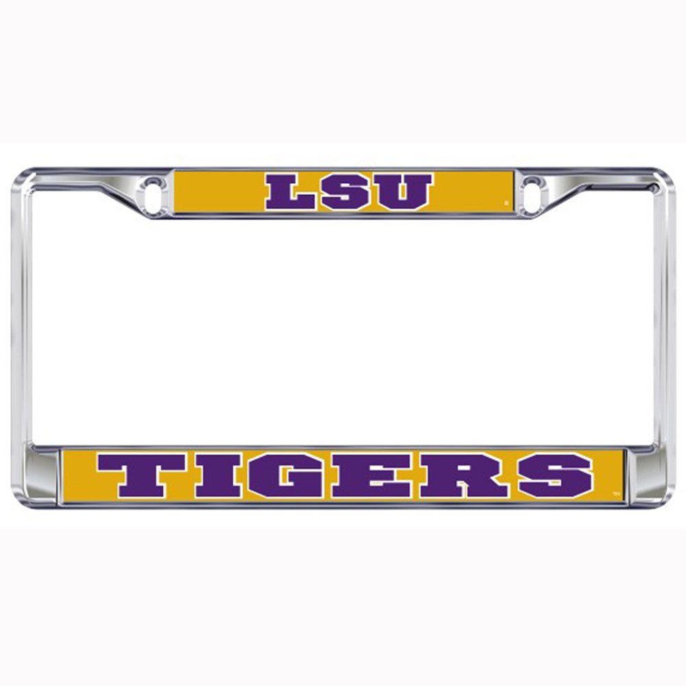 Photo 1 of LSU Tigers Domed Metal License Plate Frame
