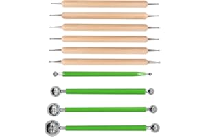 ABenkle 10Pcs Dotting Tools Ball Styluses for Rock Painting, Pottery Clay Modeling Embossing Art Mandala