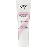No7 Airbrush Away Radiance Boosting Foundation Primer - Illuminating Glow Primer for Seamless Makeup Application - Leaves Skin Dewy, Smooth & Radiant - Extends Makeup Wear (30ml)