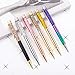 PASISIBICK Ballpoint Pens for Women, Bling Crystal Liquid Metal Ballpen with Black Ink(6pcs)