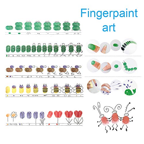 Oun Nana Ink Stamp Pads for Kids Prints DIY 15 Colors Rainbow, Craft Ink Pad for Creative Fingerprints (Pack of 15) - Thumbnail 4