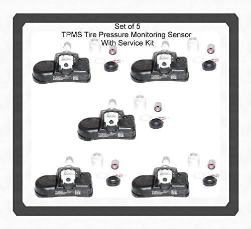 (set of 5 Kits + 5 Service Kits) Tire Pressure Monitoring System (TPMS) Sensor Fits: Mercedes Benz - Smart