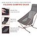 Lightweight Folding Beach Camping Chair with Headrest, Compact for Backpacking Picnic Beach Festival Hiking -with Carry Bag-Max Load Bearing: 300LBthumb 1