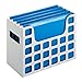 Pendaflex Desktop File with 5 Blue Letter Size Hanging File Folders - Portable File Organizer w/Tabs & Inserts - 12 1/4 x 6 x 9 1/2 Granite Finish Plastic File Box - Fits Desktop and Drawers - 1 Unit