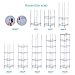 SINGAYE Shelf 6 Tier Shelves Wire Shelving Unit with Wheels Basket Storage Rack Corner Adjustable Closet Bathroom Organizers Metal Pantry Kitchen Garage Laundry Room 13.5