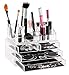 Estilo 100% Pure Acrylic Cosmetic and Jewelry Organizer, Two Pieces Set Storage Display Boxes