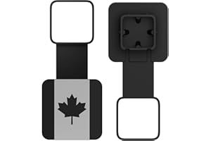OGYE Metal Canada Flag Hitch Cover Plug (Fits 2" Receiver, Black)