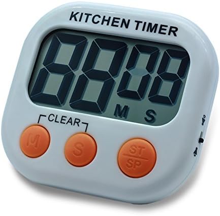 Kitchen Digital Timer, Volume Switch Strong Magnetic Loud Alarm Auto Off Orange Button for Pomodoro Technique, Time Management, Kitchen Cooking Study office Working Sports Games
