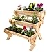 CedarCraft Cascading Garden Planter - 3 Tier Vertical Garden - Grow Fresh Vegetables, Herb Gardens, Flowers & Succulents. Beautiful Raised Garden Bed for a Deck, Patio or Yard. No Tools Required.
