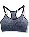 3 Pack Kalon Nylon Spandex Racerback Comfort Bras (S/M, Maroon/Navy/Teal)