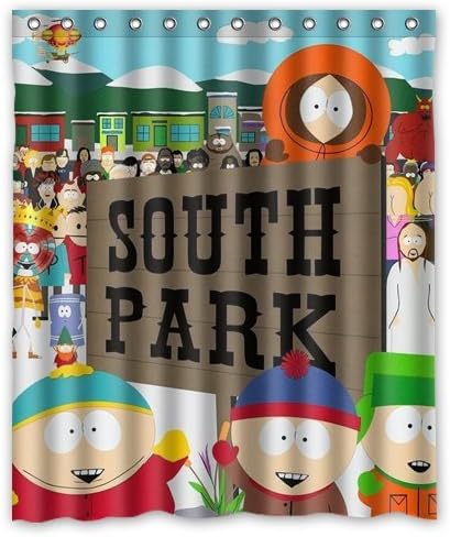 Custom South Park Polyester Fabric Shower Curtain 60x72 Inch Bath Curtains
