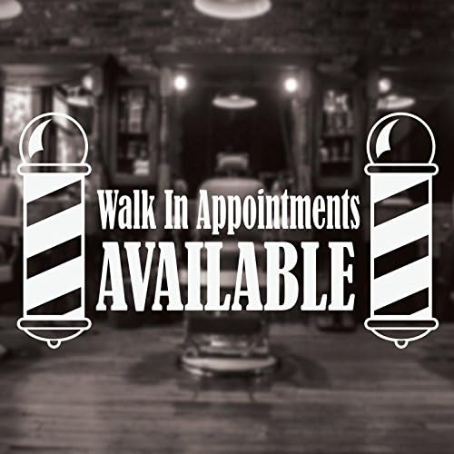 Barber Shop Sign, Barber Shop Door Sign, Barber Shop Decal (20cm Wide)