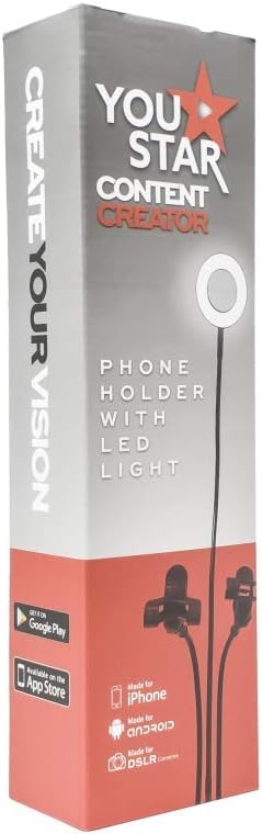 You Star Content Creator Phone Holder with LED light - Image 3