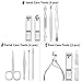 Manicure Set, Professional Manicure Pedicure kit, Women Nail Grooming Kit Stainless Steel Nail Cutter Kit Men Fingernail Toenail kit 12PCS Nail Clippers Tools with Gold Travel Case