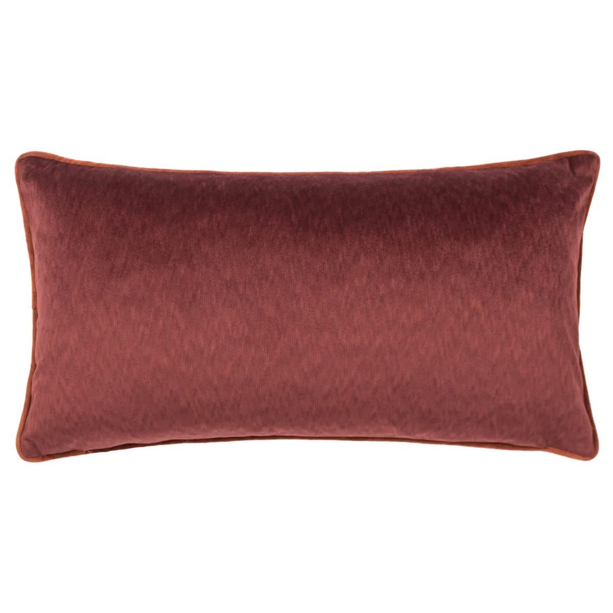 Paoletti Torto Rectangular Cushion Cover, Marsala Red/Russet, 30 x 60cm