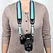 BIRUGEAR Anti-Slip Soft Neoprene SLR Digital Camera Shoulder / Neck Strap for Canon Nikon Samsung Olympus Sony Fujifilm Panasonic Pentax and more - Blue and Black