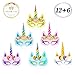 Rainbow Unicorn Paper Masks Kids Birthday Unicorn Party Favors 12 PCS