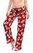 Betty Boop Women's Warm and Cozy Plush Pajama Bottoms (Medium, Red)