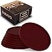 Barvivo Silicone Drink Coasters Set of 8 - No Slip Round Coasters for Table Protection, Suitable for Wood, Glass, Granite, and More - Durable Red Coasters for Any Size Drinking Glasses - 4x3.5-Inch