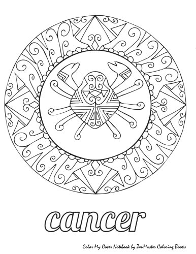 Color My Cover Notebook (Cancer): Therapeutic notebook for writing, journaling, and note-taking with by ZenMaster Coloring Books