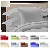 Lux Decor Bed Sheet Set - Brushed Microfiber 1800 Bedding - Wrinkle, Fade, Stain Resistant - Hypoallergenic - 4 Piece (Queen, Dark Grey)
