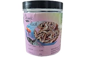 Classic Flock 2.5oz Dried Small Shrimps – The Nutritious and Enjoyable Turtle and Fish Feed Your Pet Deserves