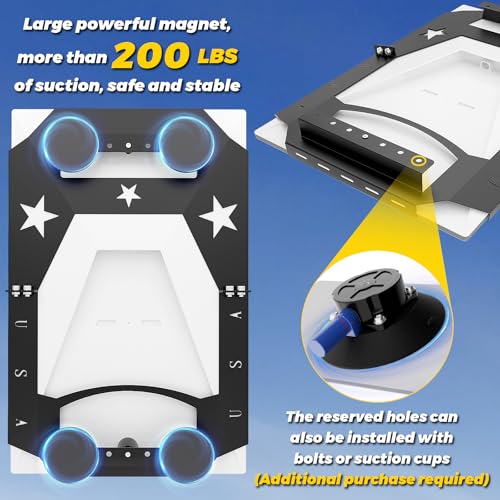 Starlink Standard 4/4X Mount, Starlink Gen 3/4 Roof Mount Mount, Magnetic | Quick Release Flat Magnet Mount, Starlink Standard 4 Dish Mounting Kit for RV, Van, Boat, Truck, Four-Sided/Rubber Protection