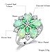 CiNily Christmas Jewelry Gifts Green Fire Opal Emerald Silver Zircon Women Jewelry Gemstone Ring Size 6-10 (6)